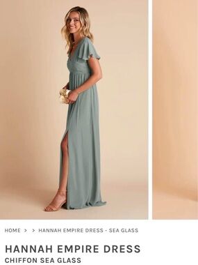 Hannah Chiffon Maxi Dress in Sea Glass Green
